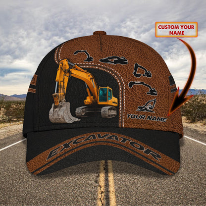 3D Classic Cap Excavator Personalized Name Cap 103 Lasfour CA2254