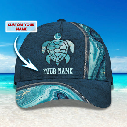 3D Classic Cap Turtle Personalized Name Cap 113 Lasfour CA1251