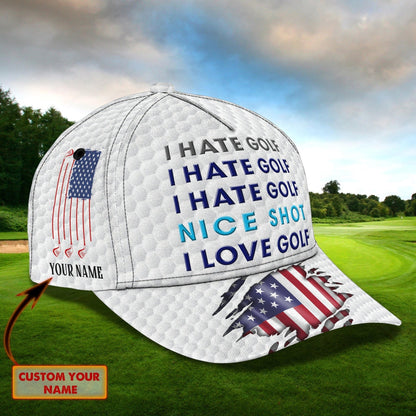 Custom Name 3D Full Print Cap Gifts For A Golf Lover, Golfing Cap Hat For Men, Summer Cap For Golfer CO0372