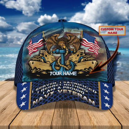 3D Classic Cap Personalized Name Cap3979 Veteran Lasfour CA1862