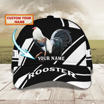 3D Classic Cap Rooster Personalized Name Cap 117 Lasfour CA1289