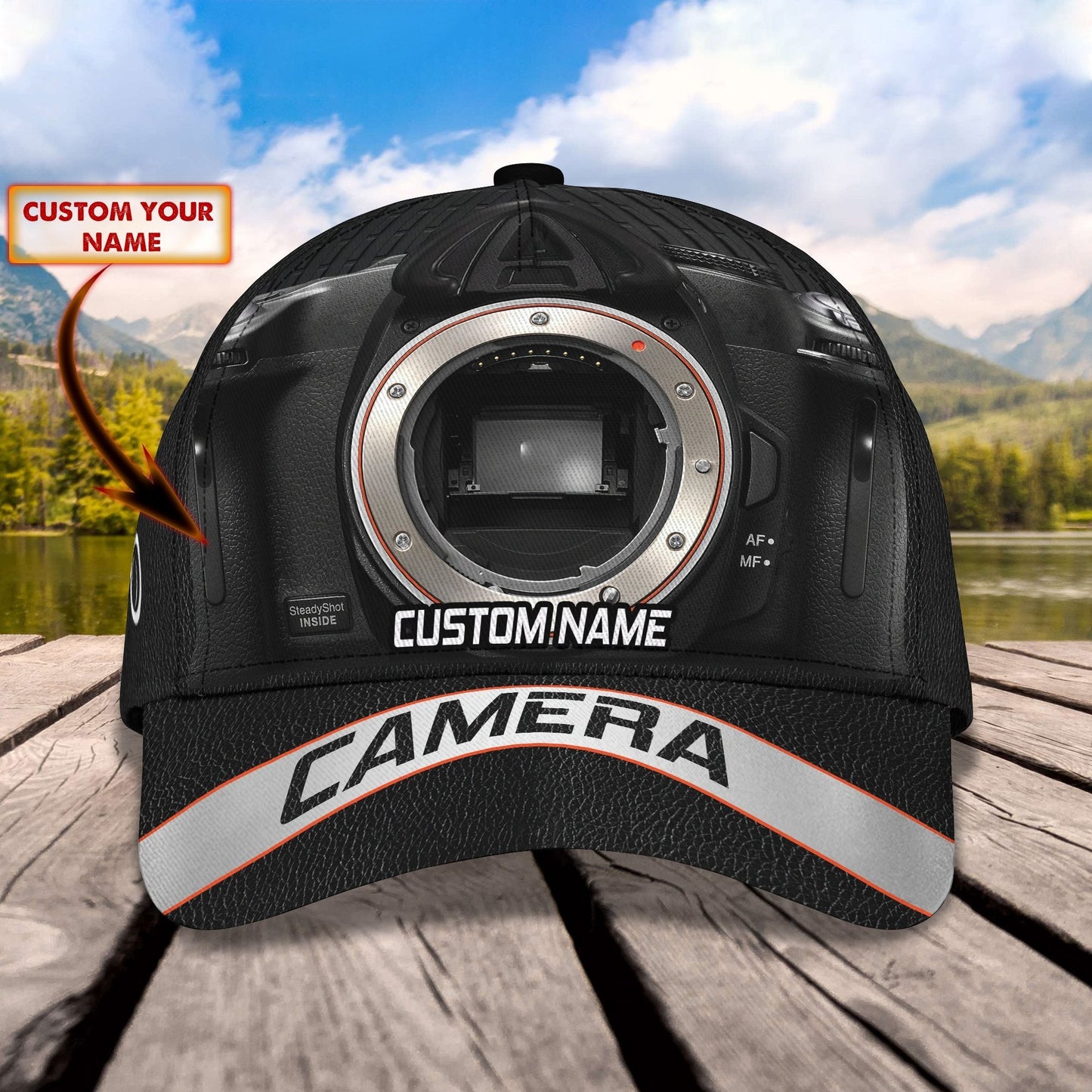 3D Classic Cap Camera3 Personalized Name Cap 39 Lasfour CA1975