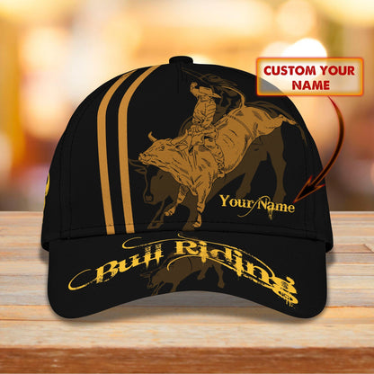 3D Classic Cap Bull Riding Personalized Name Cap 66 Lasfour CA1673