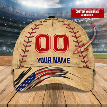 3D Classic Cap Baseball Personalized Name Cap 163 Lasfour CA0918