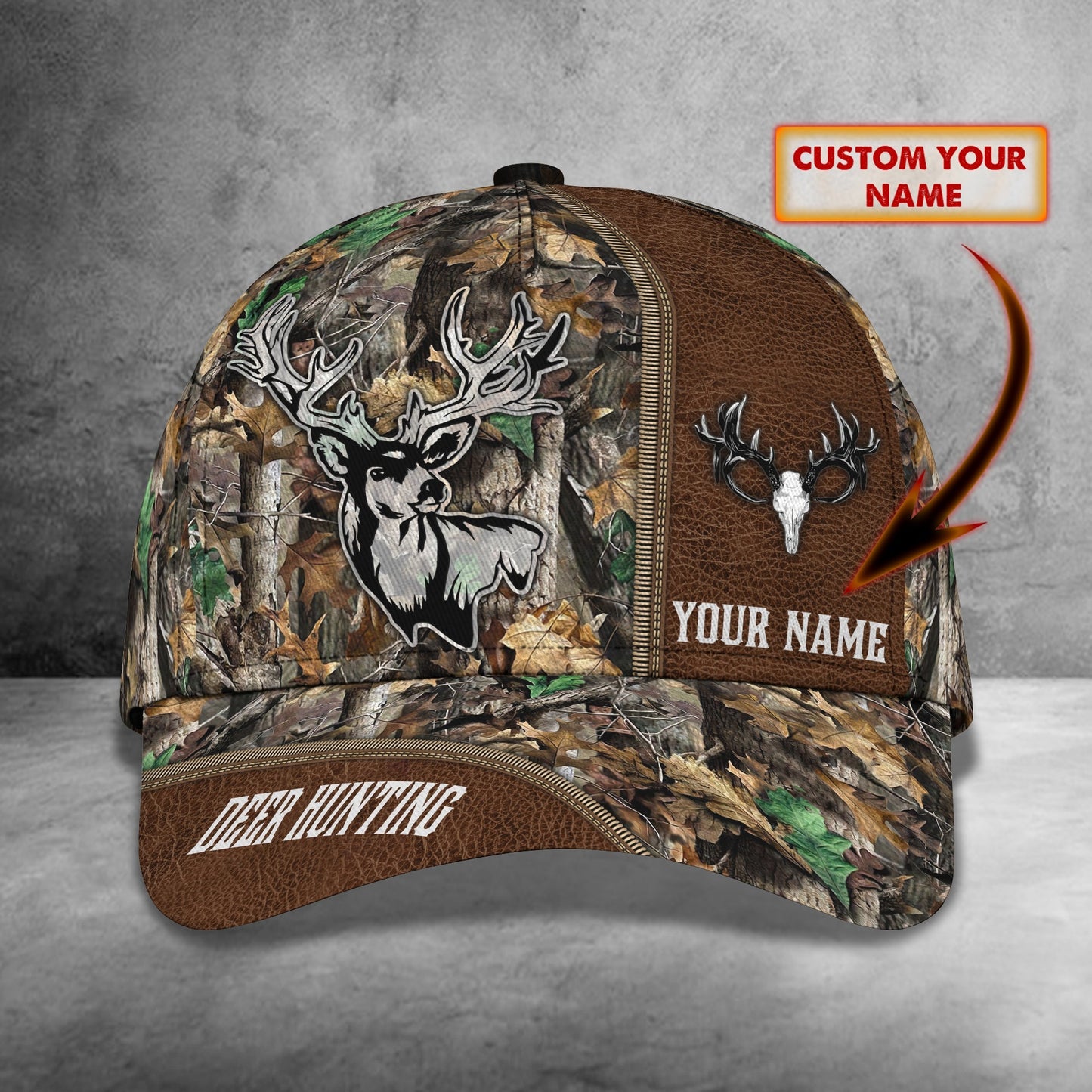 3D Classic Cap Deer Hunting Personalized Name Cap 1 Lasfour CA0817