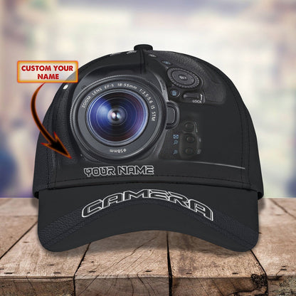 3D Classic Cap Camera1 Personalized Name Cap Lasfour CA1690