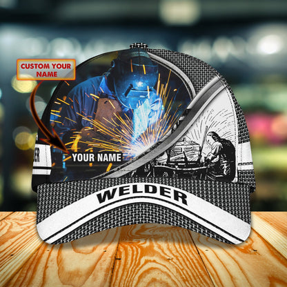 3D Classic Cap Welder Personalized Name Cap 33 Lasfour CA1373