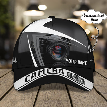 3D Classic Cap Camera8 Personalized Name Cap Lasfour CA1479