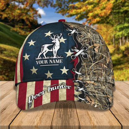 3D Classic Cap Deer Hunting Personalized Name Cap 110 Lasfour CA2301