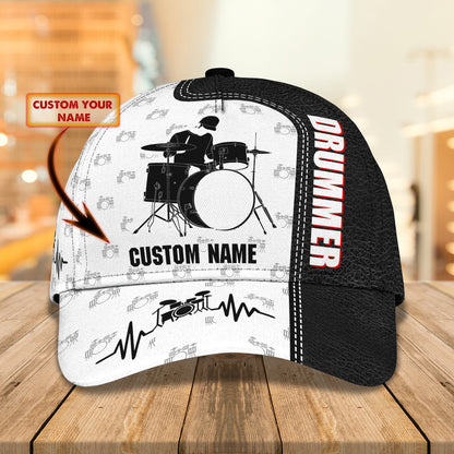 3D Classic Cap Drummer Personalized Name Cap Nama185 Lasfour CA1043