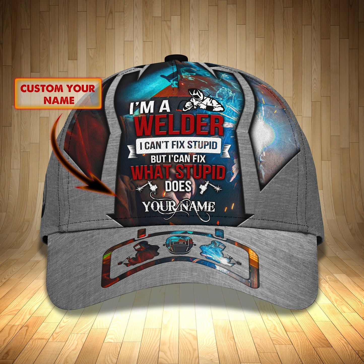 3D Classic Cap I Am A Welder Personalized Name Cap 24 Lasfour CA0970