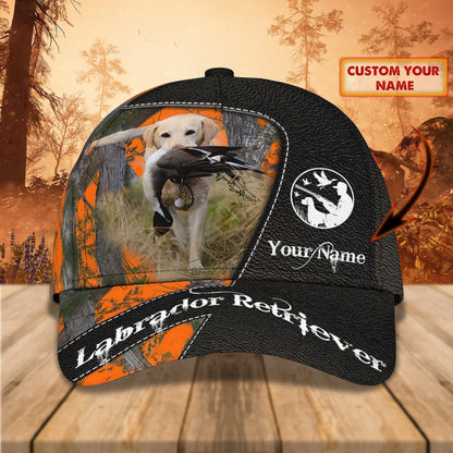 3D Classic Cap Labrador Retriever Hunting Personalized Name Cap 04 Lasfour CA1867