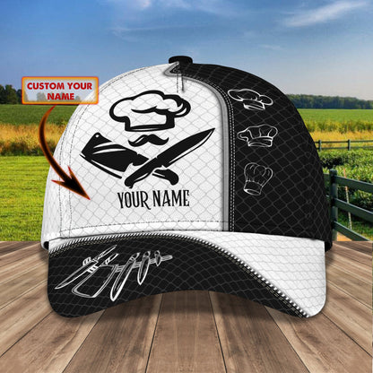 3D Classic Cap Personalized Name Cap Chef 01 Lasfour CA2207