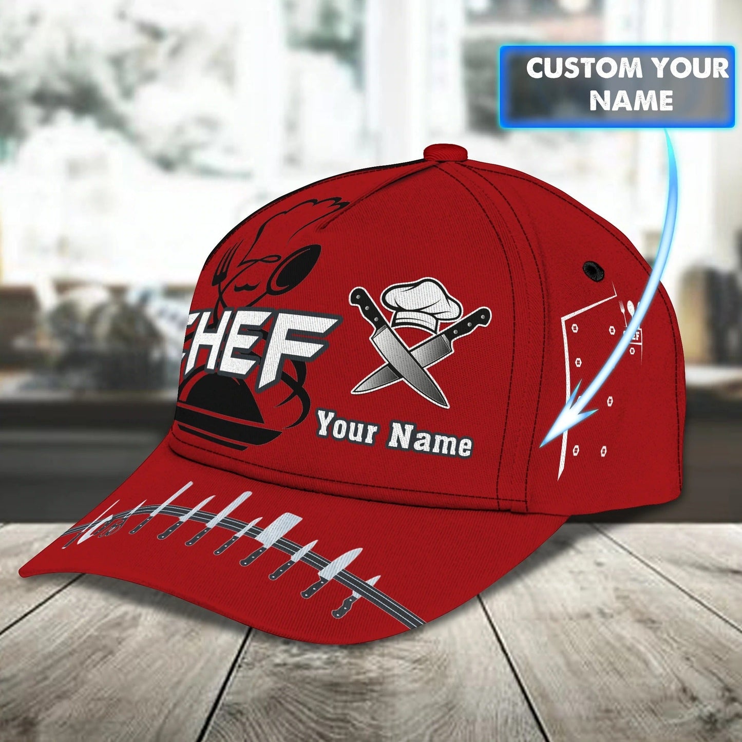 Personalized 3D Full Print Baseball Cap For Chef, Master Chef Classic Cap Hat, Gift For Master Chef CO0132