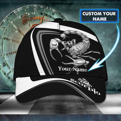 3D Classic Cap Scorpio Personalized Name Cap Nama157 Lasfour CA1761