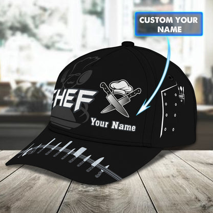 3D Classic Cap Tan Personalized Name Cap Chef12 Lasfour CA1889