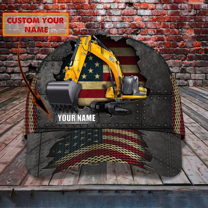 3D Classic Cap Excavator Custom Name Cap Lasfour CA0791