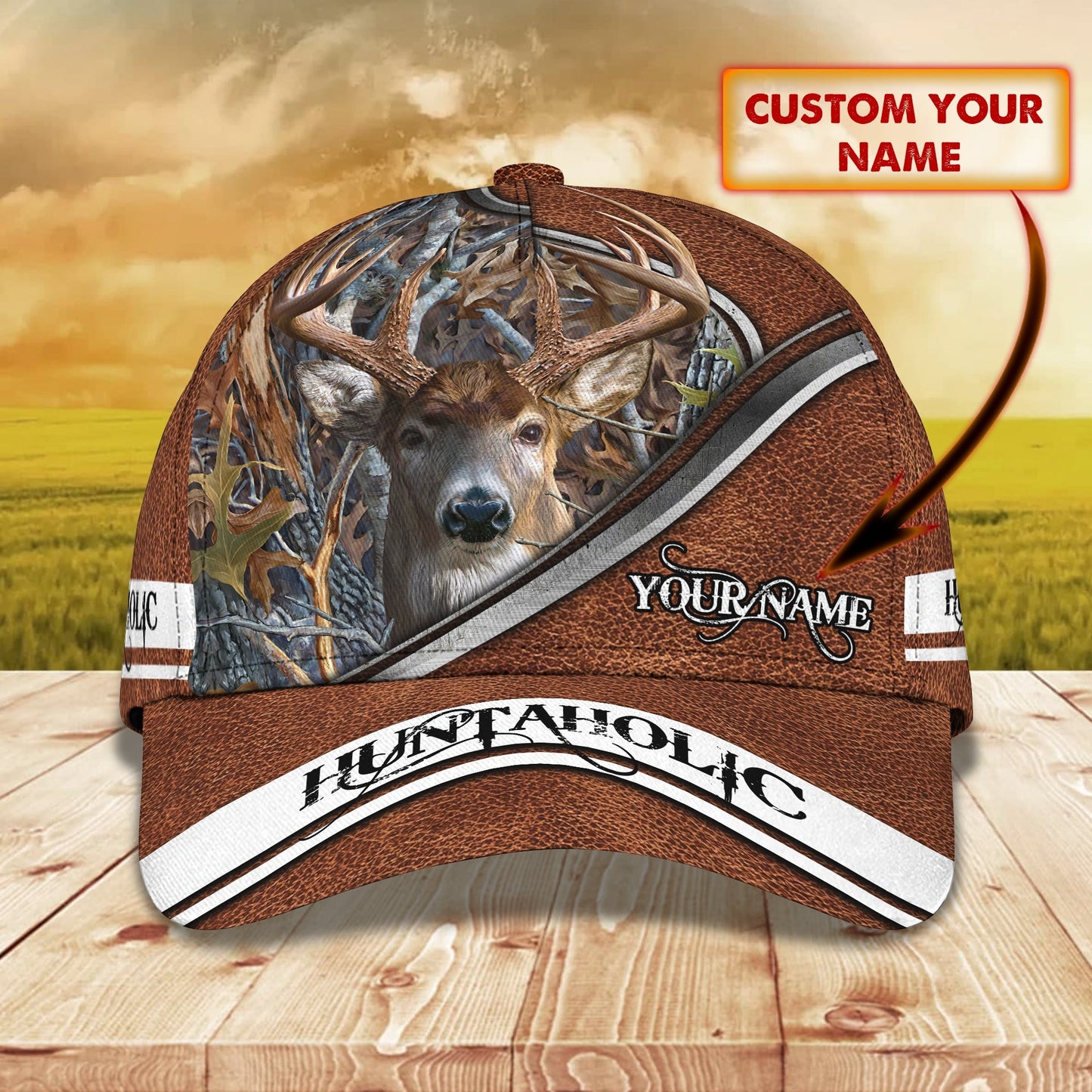 3D Classic Cap Huntaholic Personalized Name Cap 43 Lasfour CA1757