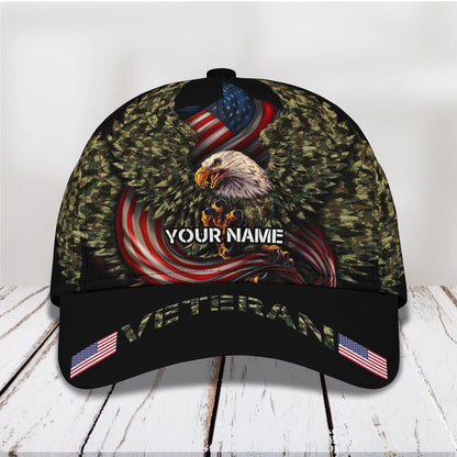 3D Classic Cap Veteran Personalized Name Cap 07 Lasfour CA1674