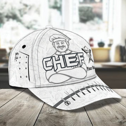 3D Classic Cap Personalized Name Cap89 Chef Lasfour CA1678