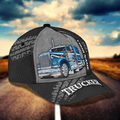 3D Classic Cap Semitrailer Truck personalized Name Cap 06 Lasfour CA2399