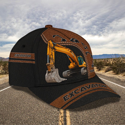 3D Classic Cap Excavator Personalized Name Cap 103 Lasfour CA2254