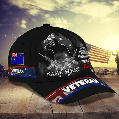 3D Classic Cap Veteran01 Personalized Name Cap Lasfour CA2337