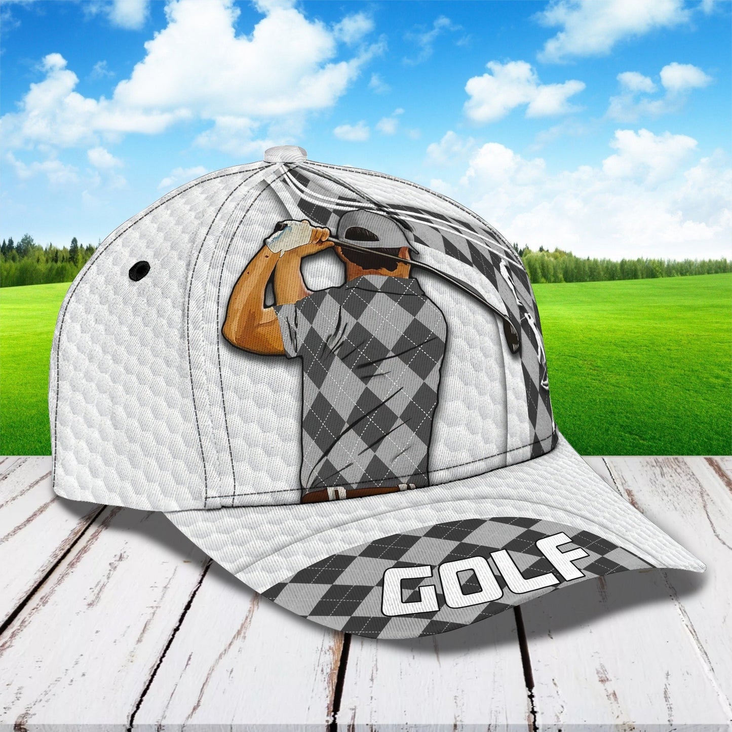 Customized 3D All Over Print Classic Cap For Golf Mens, Dad Golf Cap Hat, Christmas Gift For Golf Lover CO0360