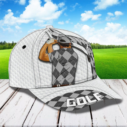 Customized 3D All Over Print Classic Cap For Golf Mens, Dad Golf Cap Hat, Christmas Gift For Golf Lover CO0360