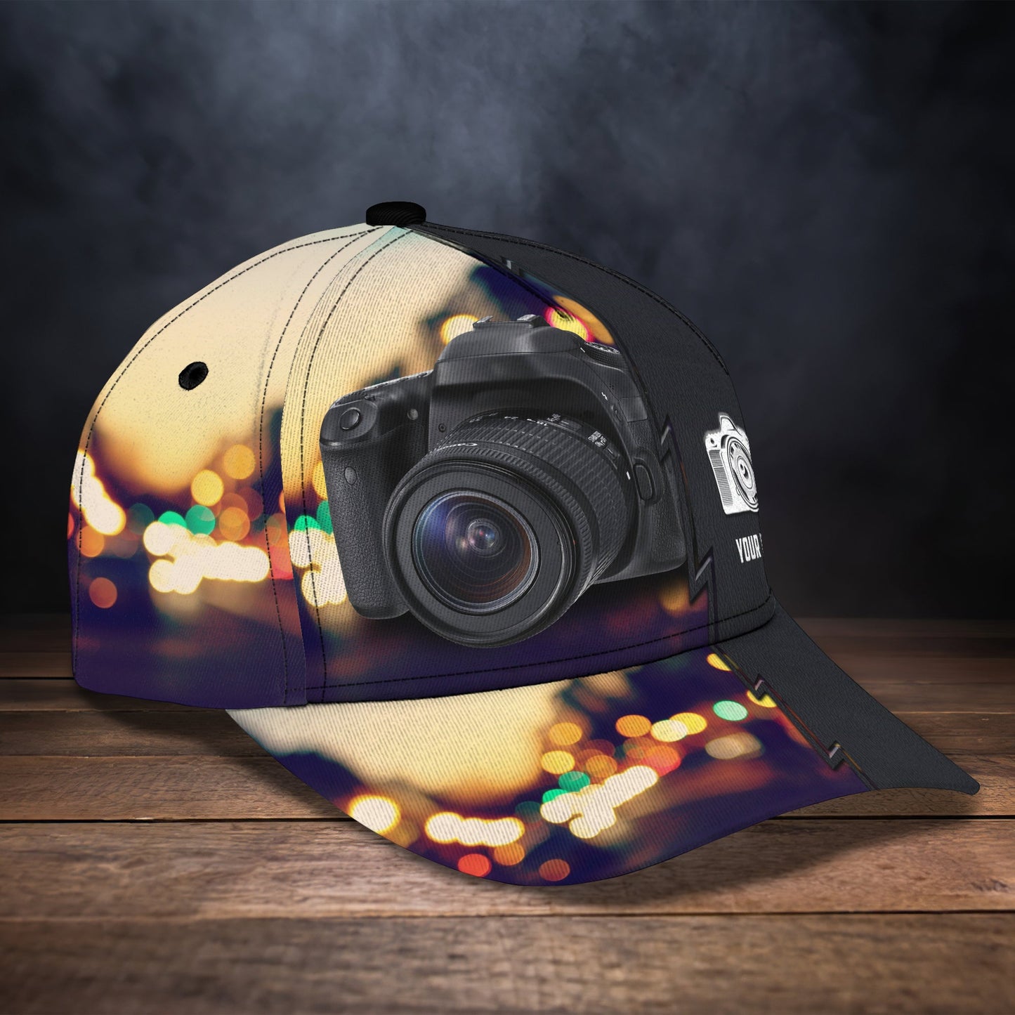 3D Classic Cap Camera9 Personalized Name Cap Lasfour CA1791