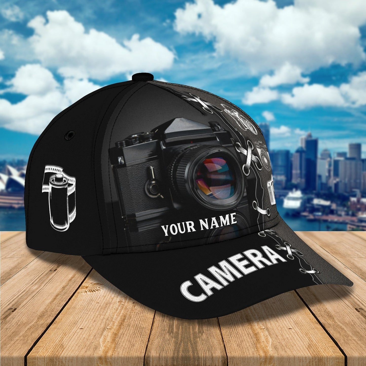 3D Classic Cap Camera11 Personalized Name Cap 39 Lasfour CA1976