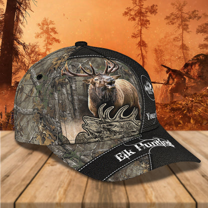 3D Classic Cap Elk Hunting Personalized Name Cap Lasfour CA2316