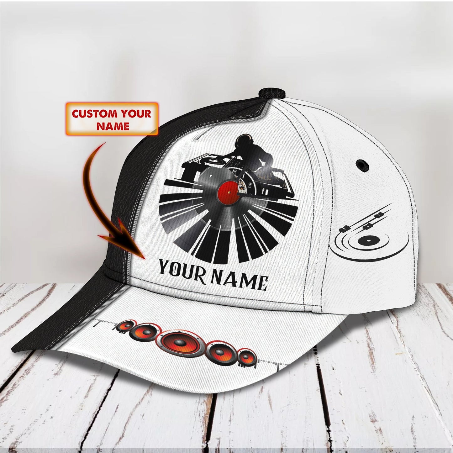 3D Classic Cap Dj Personalized Name Cap Lasfour CA2236