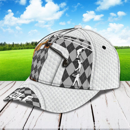 Personalized Golf Mens Cap Hat Full Printing, 3D Baseball Cap For Gofler, Dad Golf Gifts, Father Day Golfer Gift CO0359