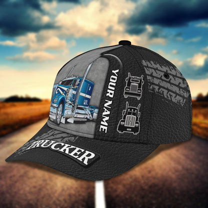 3D Classic Cap Semitrailer Truck personalized Name Cap 06 Lasfour CA2399