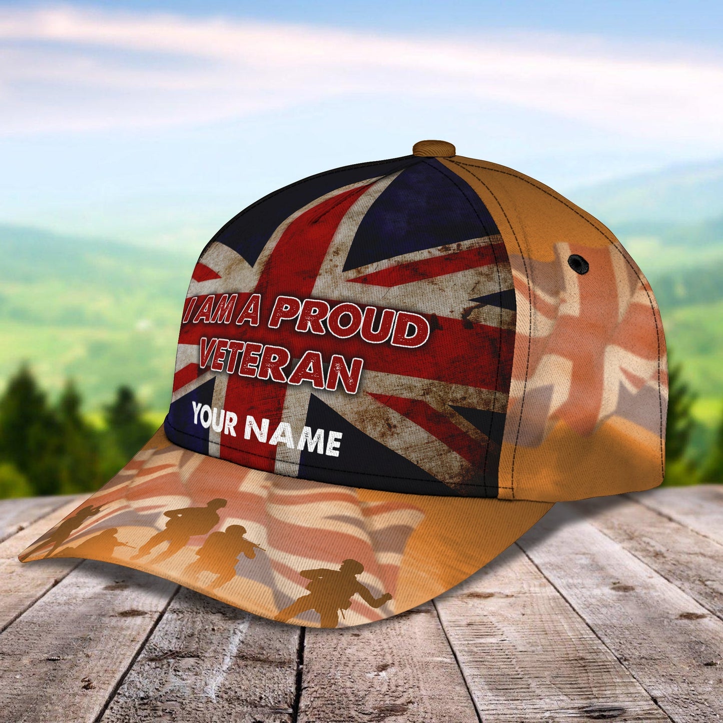 3D Classic Cap I'M A Proud Veteran Personalized Name Cap 72Lasfour CA1799