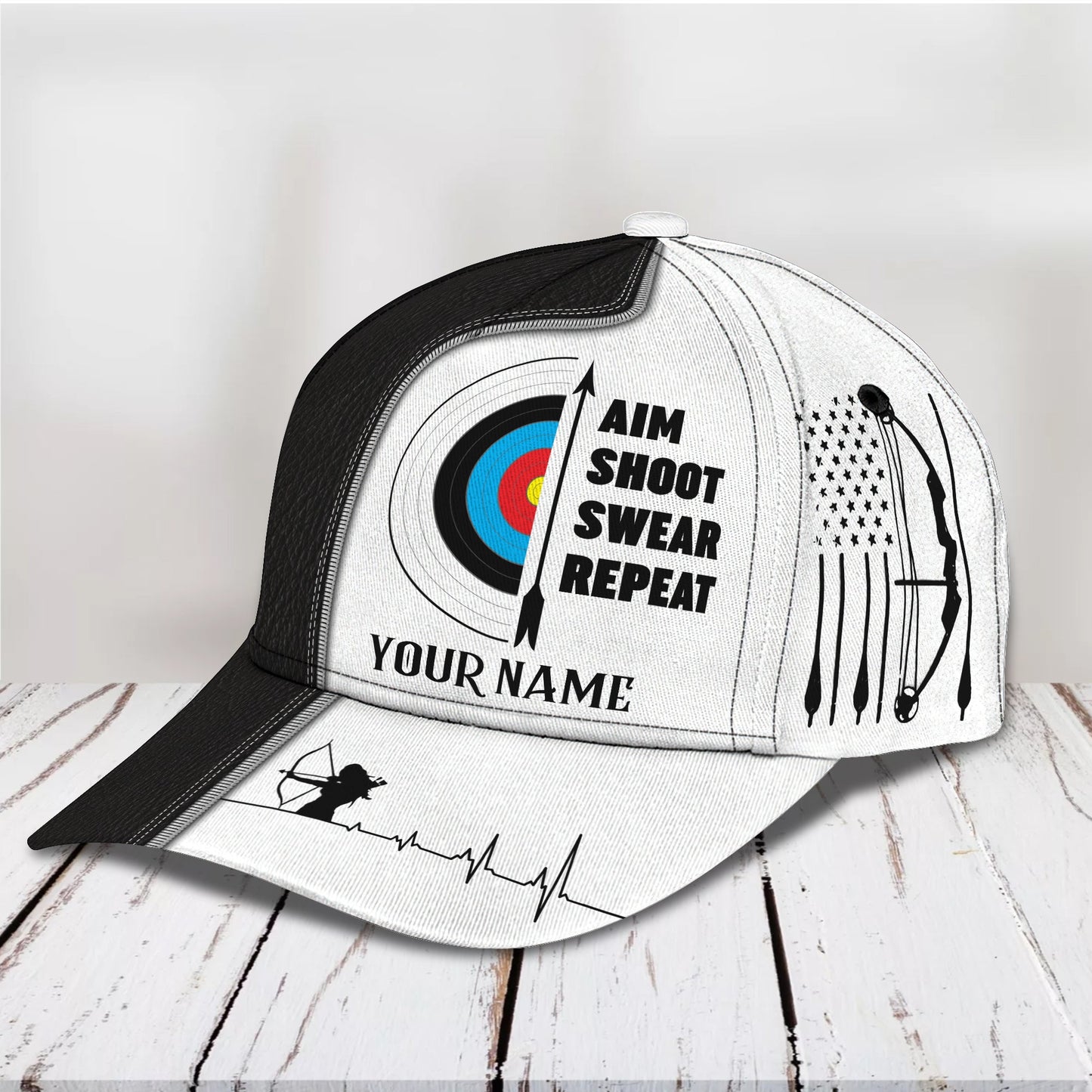 3D Classic Cap Archery Cv98 Personalized Name Cap 04 Lasfour CA1006