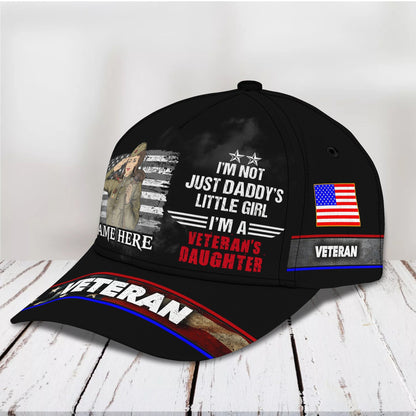 3D Classic Cap I'M A Girl Veteran Personalized Name Cap11 Lasfour CA1832