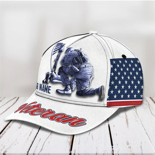 3D Classic Cap Veteran Personalized Name Cap 112 Lasfour CA2260