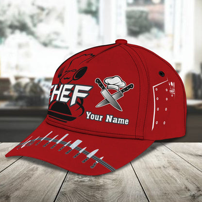 3D Classic Cap Chef Personalized Name Cap 15 Lasfour CA1694