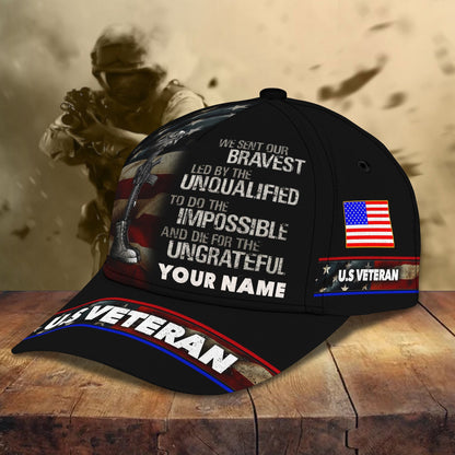 3D Classic Cap Veteran Personalized Name Cap 05 Lasfour CA2305