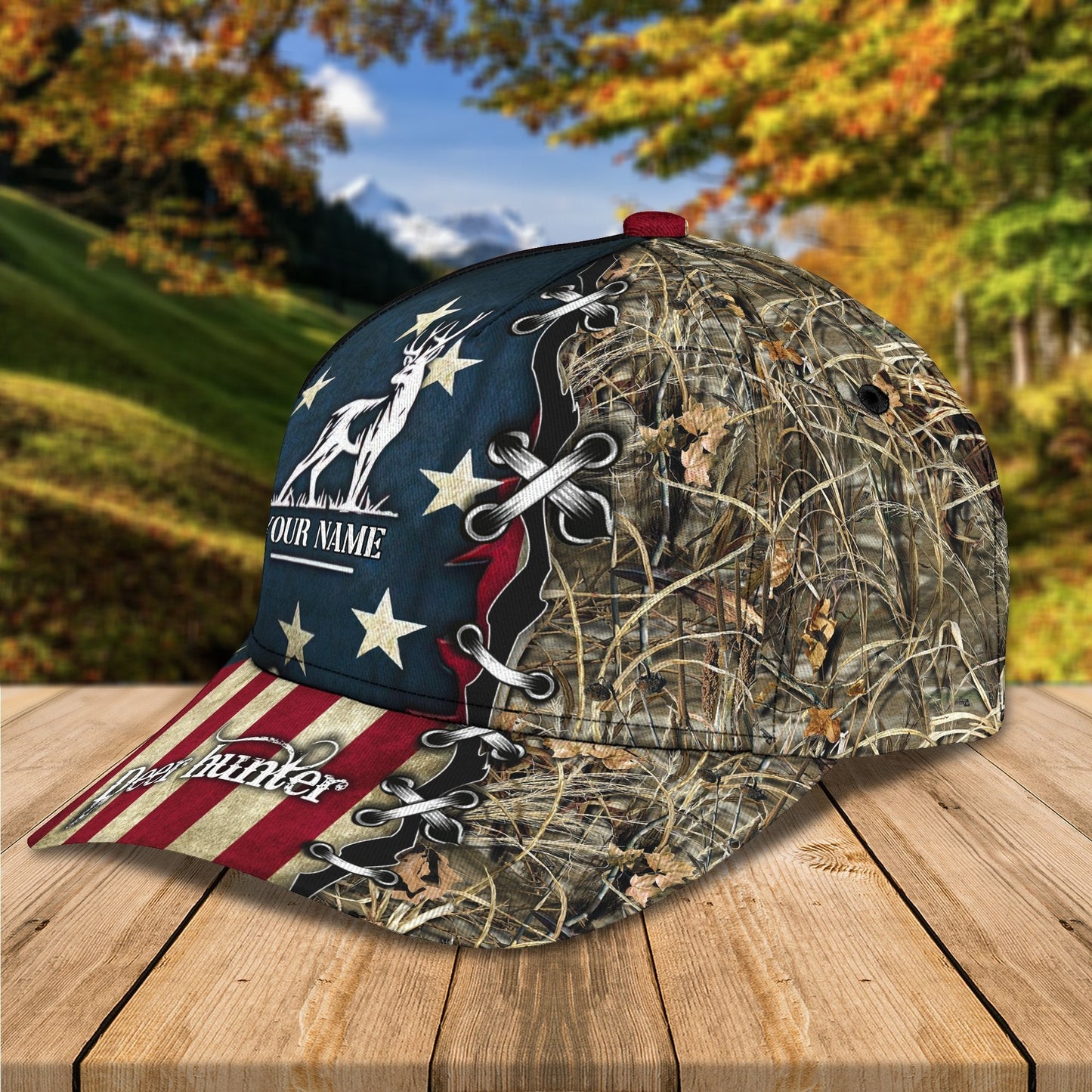 3D Classic Cap Deer Hunting Personalized Name Cap 110 Lasfour CA2301