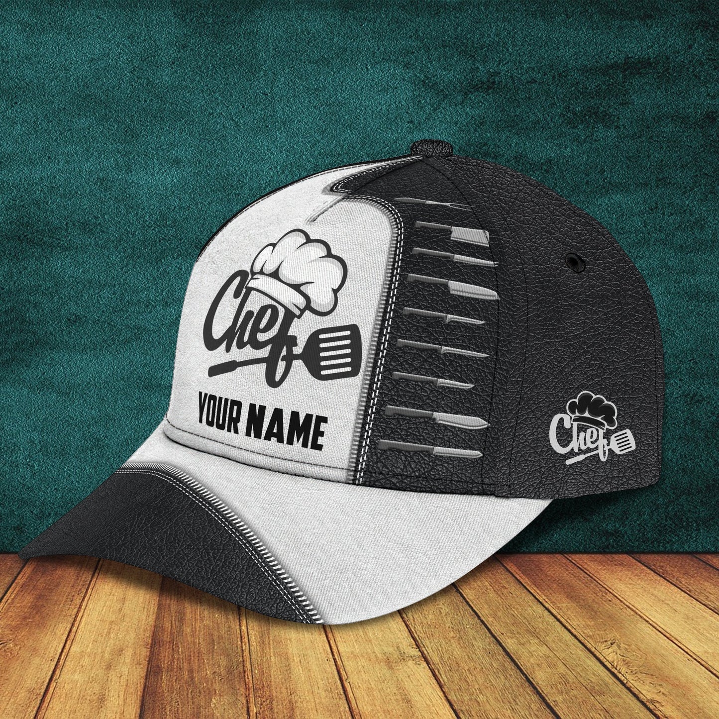 3D Classic Cap Chef 74 Personalized Name Cap Lasfour CA0890