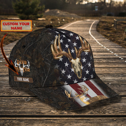 3D Classic Cap Deer Hunter Personalized Name Cap Lasfour CA0716