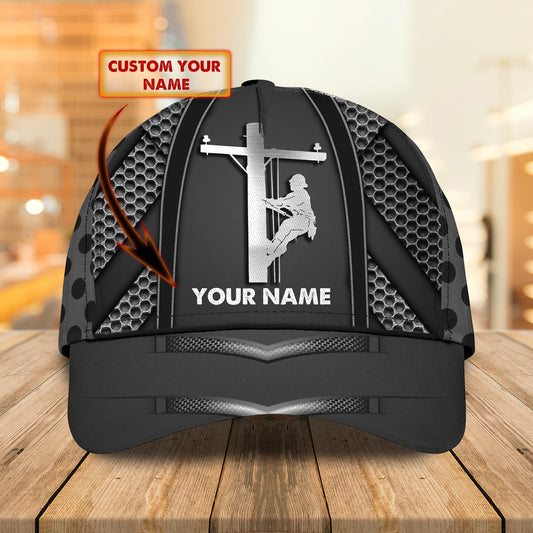 3D Classic Cap Electrician Personalized Name Cap Namacap055 Lasfour CA1301