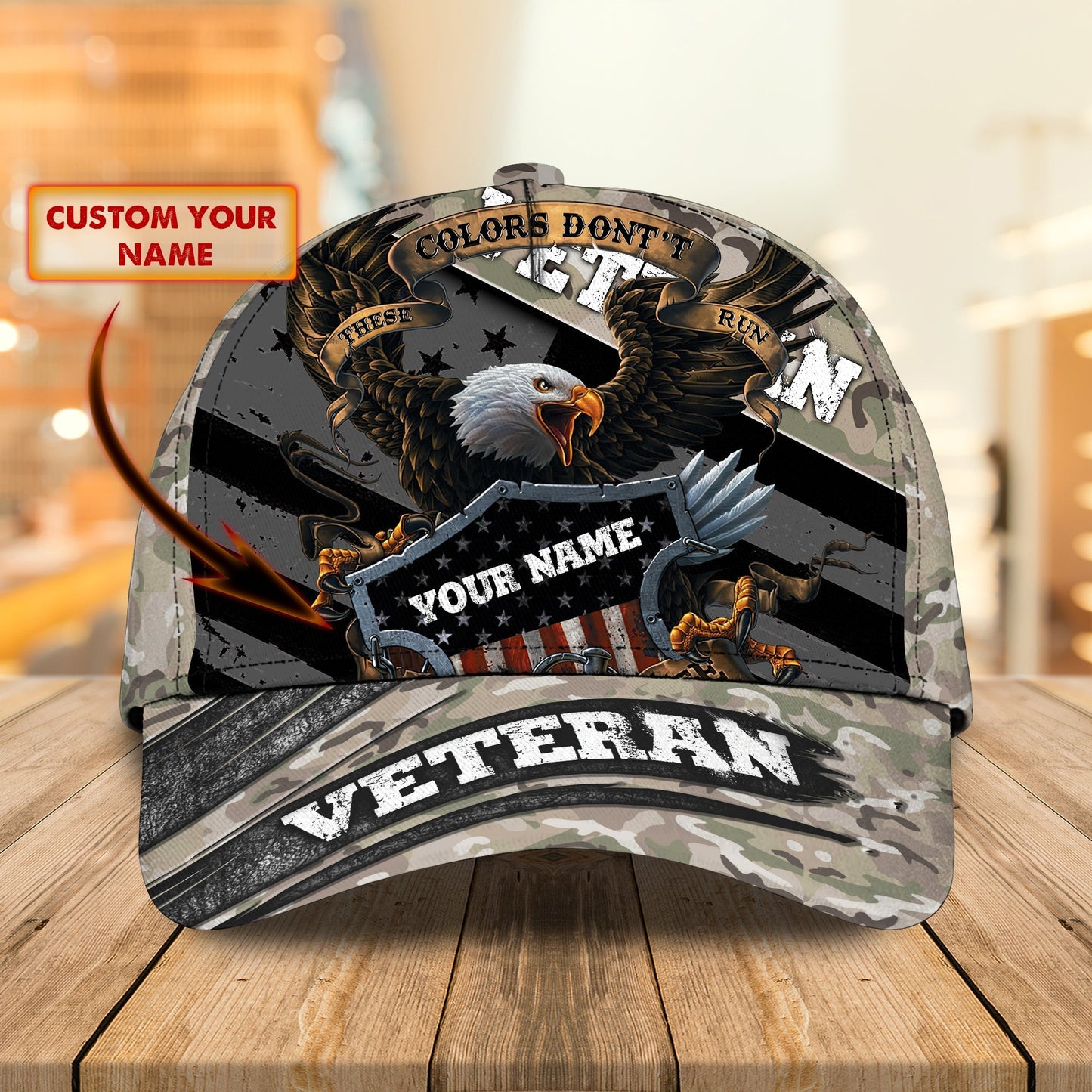 3D Classic Cap Us Veteran Classic Cap CA0528