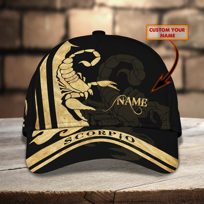 3D Classic Cap Scorpio Personalized Name Cap 160 1 Lasfour CA1553