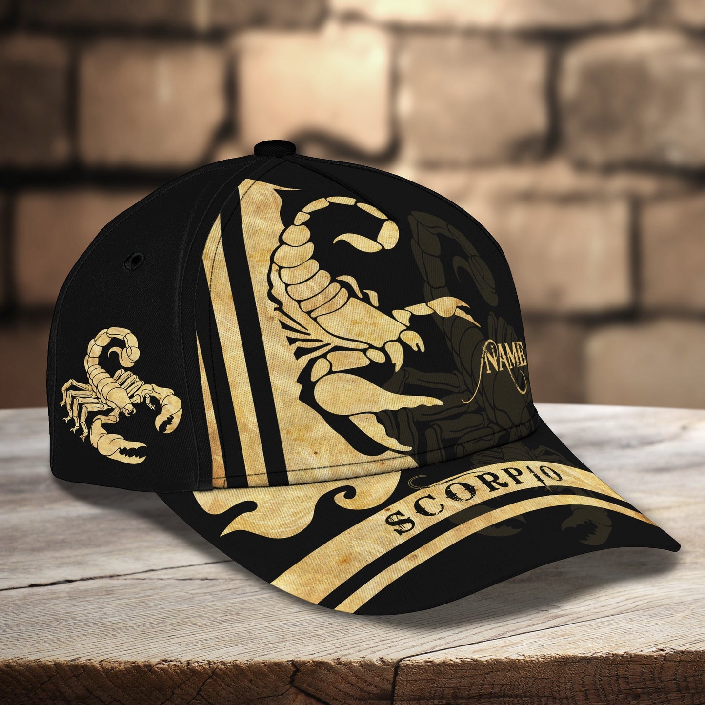 3D Classic Cap Scorpio Personalized Name Cap 160 Lasfour CA1551