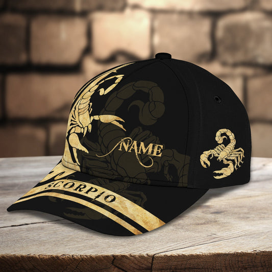 3D Classic Cap Scorpio Personalized Name Cap 160 Lasfour CA1551