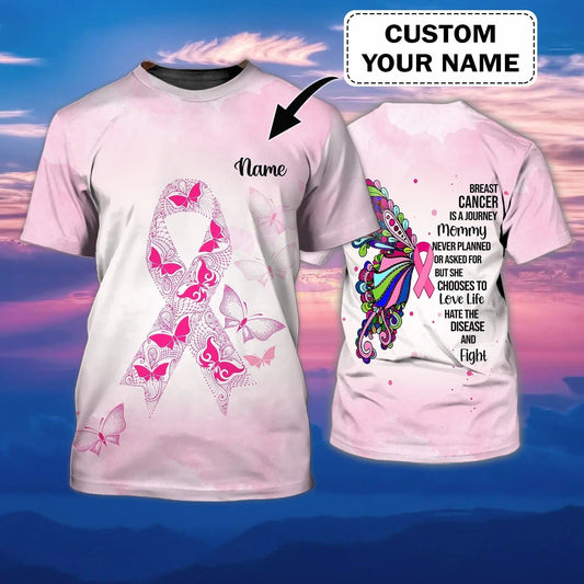 Personalized Breast Cancer Is A Journey Shirt, Gift For Breast Cancer Mom Survivor TO2441